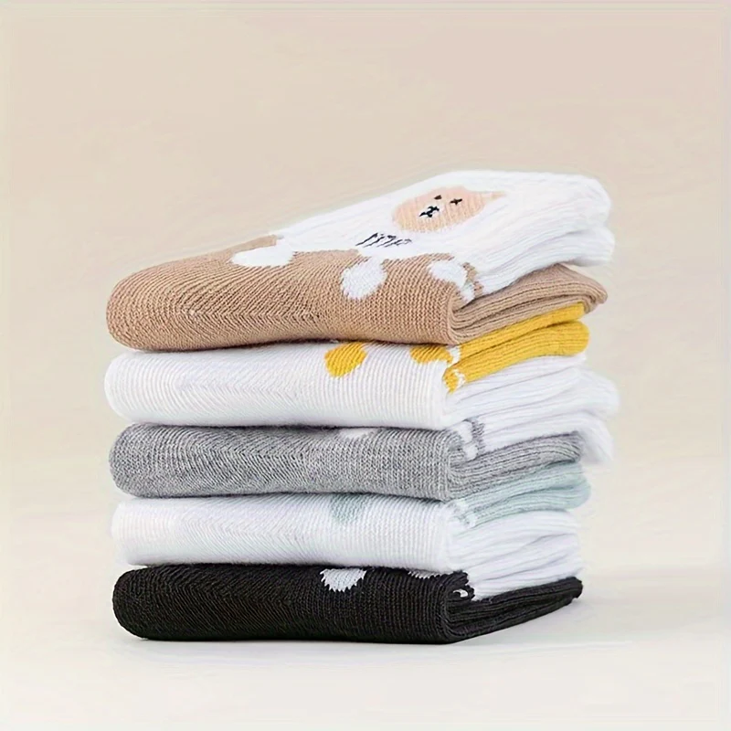 5 Paar Baby Sokken | Laag Snit Rekbare Enkelsokken Voor Baby's - Afbeelding 6