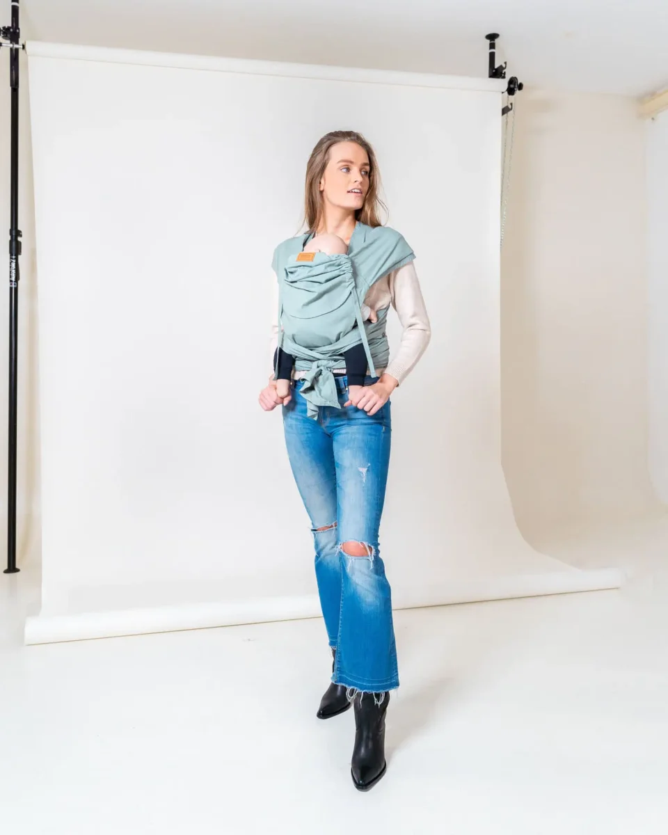 Mei Tai Deluxe Minty Grey - Afbeelding 5