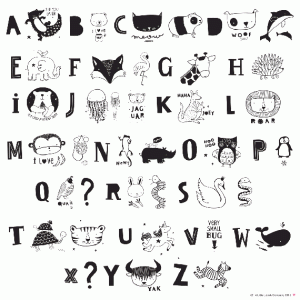 Letter pack Kids abc black – A little lovely company
