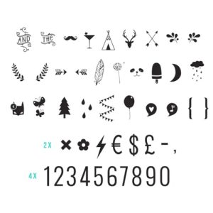 Letter pack numbers & symbols – A little lovely company