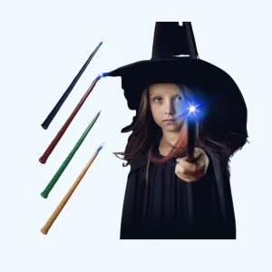 Magische Oplichtende Toverstaf | Heksen & Tovenaars Geluidseffecten, Verlicht Speelgoed voor Jongens & Meisjes, Cosplay Accessoire