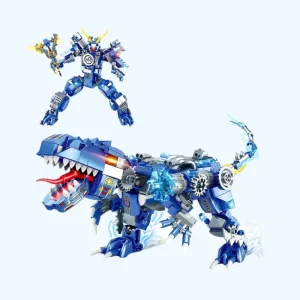 Mechanische Dinosaurusridder - Dubbele Modus Transformatie - Doe-het-zelf Educatief Bouwpakket - Halloween & Kerstcadeau