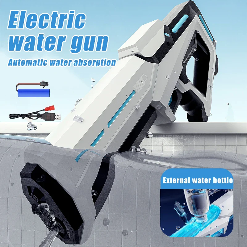 Elektrische Waterpistolen voor Volwassenen | Krachtige Automatische Waterstralen voor de Zomer, Buitenspeelgoed voor Kinderen - Afbeelding 4