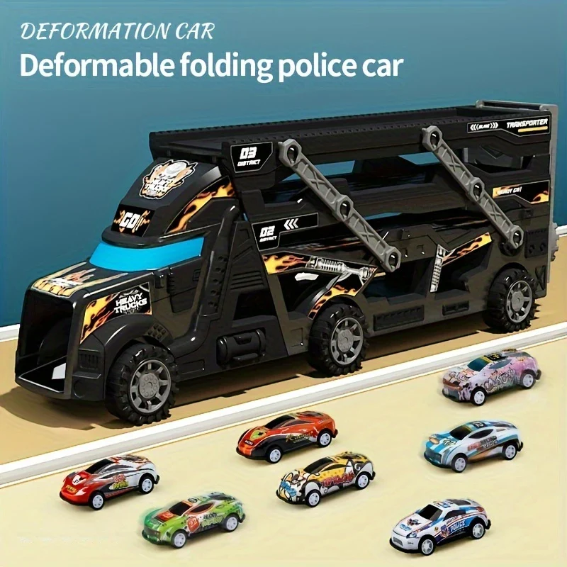 Politie Speelgoedauto Set | Inclusief 6 auto's – Halloween & kerstcadeau - Afbeelding 5