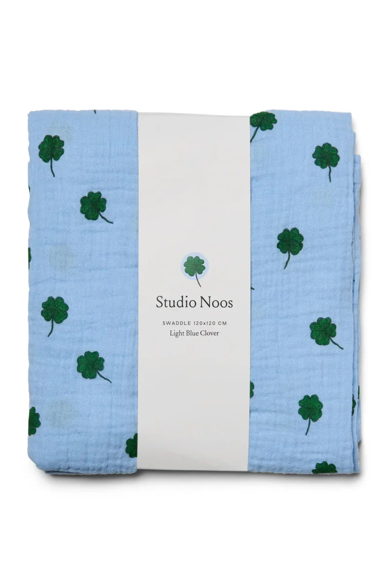 Tetradoek 120×120 – Clover/Light blue – Studio Noos