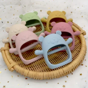 Siliconen bijtspeeltje bever | Zacht, niet-giftig kauwspeelgoed voor baby’s – ideaal cadeau