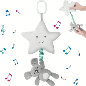 Zachte Pluche Pentagram Muziek Speelgoed voor Baby's | Hangend Bed- en Kinderwagen Speelgoed, Geschikt voor 0-3 Jaar, Gemaakt van Polyestervezel