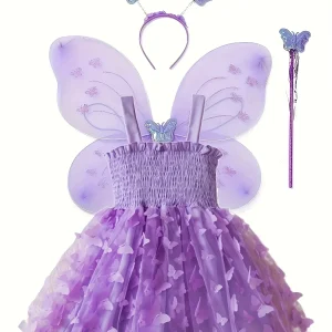 Magische prinsessenjurk set 4-delig | Word een sprookjesfee