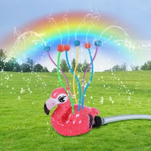 Schattige Kinderwatersproeier met 6 Zwaaibuizen & Interactieve Dierenfiguren – Waterspeelgoed met Ballenlanceerder voor Jongens en Meisjes van 3 t/m 8 Jaar | Voor Zomerpret in de Tuin en Zwembadfeestjes